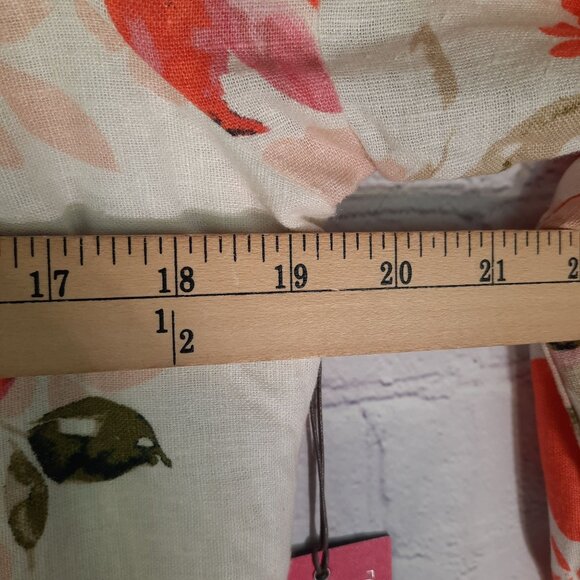 Vince Camuto Linen Off the Shoulder Floral Dress - Picture 6 of 10